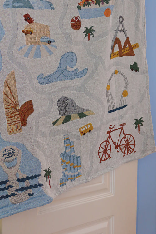 Jeddah Map Tapestry